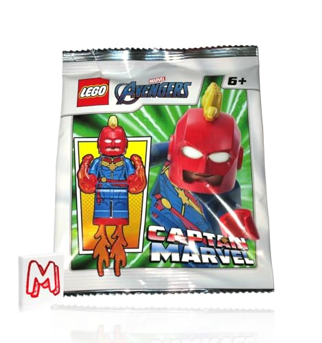 LEGO MARVEL SUPERHEROES AVENGERS MINIFIGURE CAPITANA MARVEL CON PELO CASCO Y EXPLOSIONES DE ENERGIA - 4