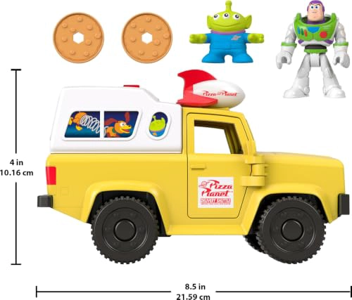 FISHERPRICE IMAGINEXT DISNEY Y PIXAR TOY STORY CAMIONETA DEL PLANETA PIZZA CON FIGURAS DE ACCION - 5