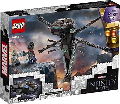 LEGO MARVEL BLACK PANTHER DRAGON FLYER 76186 KIT DE CONSTRUCCION DE JUGUETE CREA LA ESCENA FINAL - 4