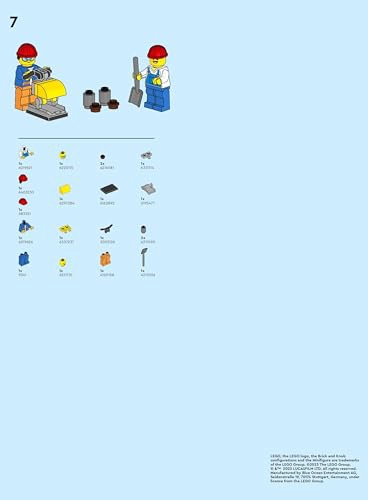 LEGO CIUDAD EQUIPO DE CONSTRUCTORES DE CONSTRUCCION CON MINIFIGURAS DE TAMPER Y HERRAMIENTAS - 6