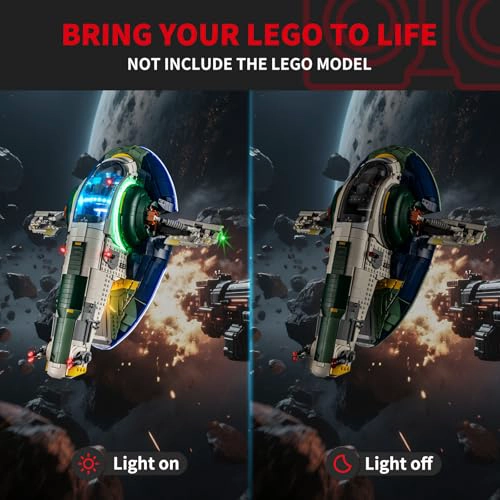 BRIKSMAX KIT DE LUZ 20 PARA LEGO JANGO FETTS FIRESPRAYCLASS STARSHIP ILUMINACION LED INNOVADORA - 2