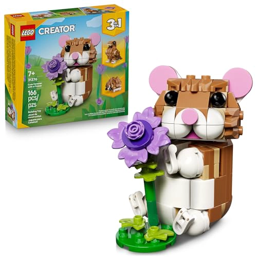 LEGO CREATOR 31376 LINDO HAMSTER 3 EN 1 CON UN JUGUETE DE CONSTRUCCION DE FLORES PARA NIÑAS Y NIÑOS - 1