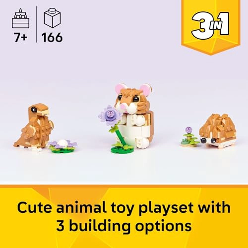 LEGO CREATOR 31376 LINDO HAMSTER 3 EN 1 CON UN JUGUETE DE CONSTRUCCION DE FLORES PARA NIÑAS Y NIÑOS - 2