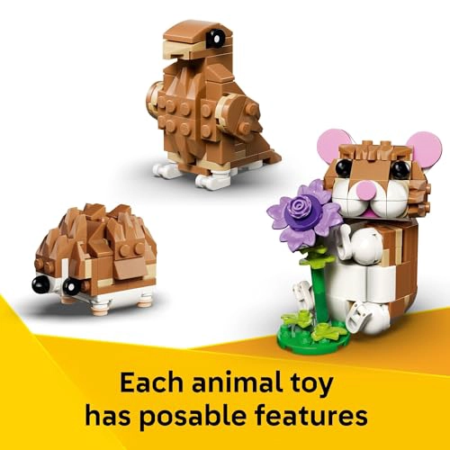 LEGO CREATOR 31376 LINDO HAMSTER 3 EN 1 CON UN JUGUETE DE CONSTRUCCION DE FLORES PARA NIÑAS Y NIÑOS - 4