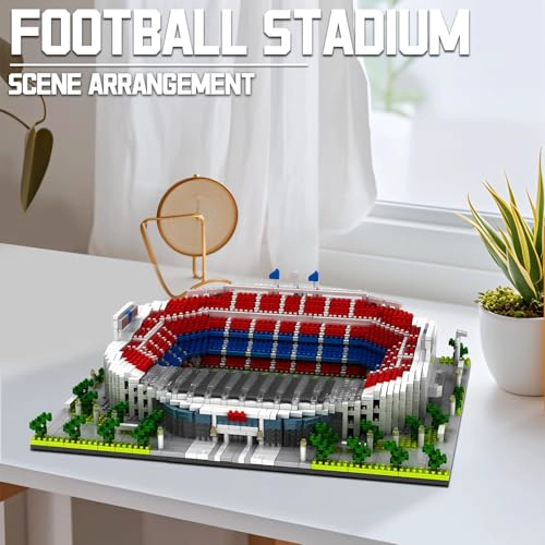 JUEGOS DE BLOQUES DE CONSTRUCCION MICRO MINI DE ESTADIO DE FUTBOL ESTILO BARCELONA JUGUETES MODELO - 5