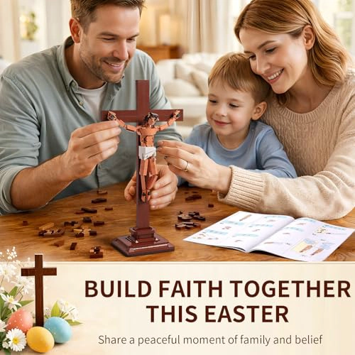 JESUS CRUCIFIXION BUILDING SET 588 PCS CHRISTIAN CROSS COLLECTIBLE MODEL KIT COMPATIBLE WITH LEGO - 2