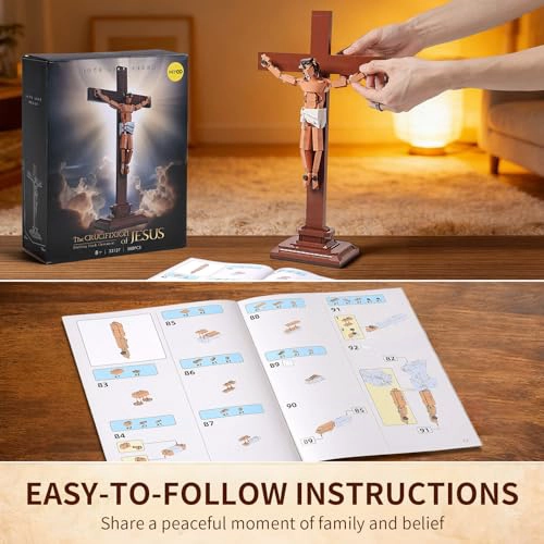 JESUS CRUCIFIXION BUILDING SET 588 PCS CHRISTIAN CROSS COLLECTIBLE MODEL KIT COMPATIBLE WITH LEGO - 3