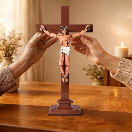 JESUS CRUCIFIXION BUILDING SET 588 PCS CHRISTIAN CROSS COLLECTIBLE MODEL KIT COMPATIBLE WITH LEGO - 5