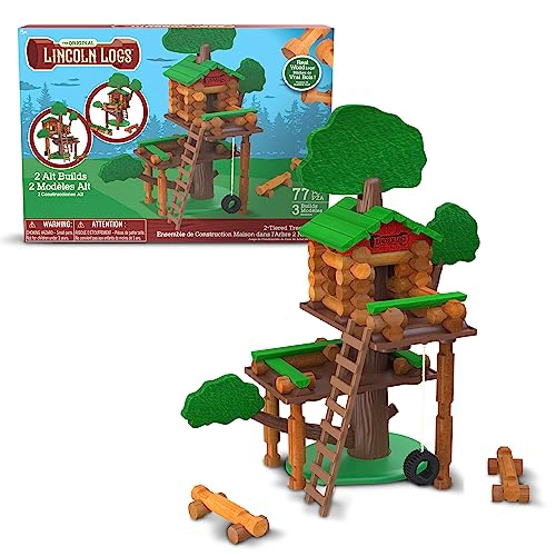 LINCOLN LOGS JUEGO DE CONSTRUCCION DE CASA EN EL ARBOL DE 2 NIVELES JUGUETE EDUCATIVO REGALO - 1