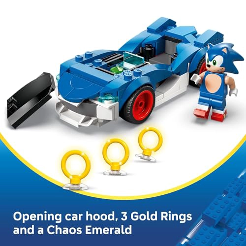 LEGO SONIC THE HEDGEHOG SONIC CARRERA DE COCHES DE RAYO DE VELOCIDAD PARA NIÑOS Y NIÑAS SET - 3