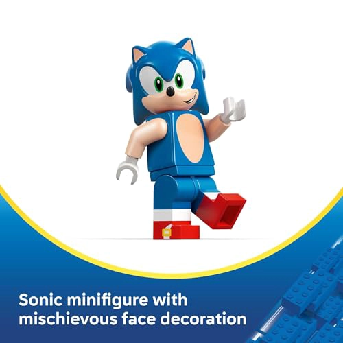 LEGO SONIC THE HEDGEHOG SONIC CARRERA DE COCHES DE RAYO DE VELOCIDAD PARA NIÑOS Y NIÑAS SET - 5