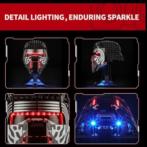 BRIKSMAX KIT DE LUCES 20 PARA CASCO LEGO KYLO REN INNOVADORA ILUMINACION LED COMPATIBLE CON LEGO - 3