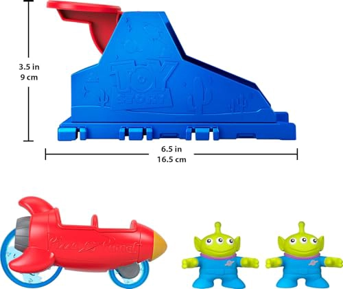 FISHERPRICE IMAGINEXT JUEGO DE LANZADOR CON FIGURAS DE ACCION ALIENIGENAS DE 3 PULGADAS Y VEHICULO - 6