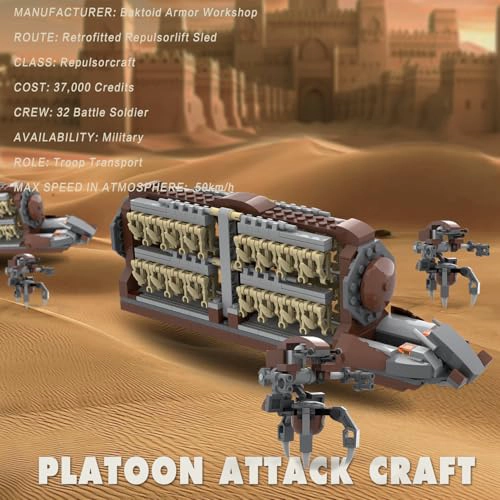 CONJUNTO DE CONSTRUCCION DEL EJE RCITO DE BATALLA DE BRICKTRIBE PELOTON DE CLON DE ATAQUE DE 537 - 2