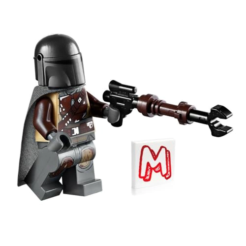 LEGO MINIFIGURA DE STAR WARS THE MANDALORIAN CON BLASTER Y PANTALLA LATERAL 75292 - 2