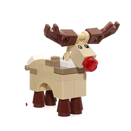 LEGO MINIFIGURA DE NAVIDAD ANIMAL RENO RUDOLFO CON NARIZ ROJA 10245 - 1