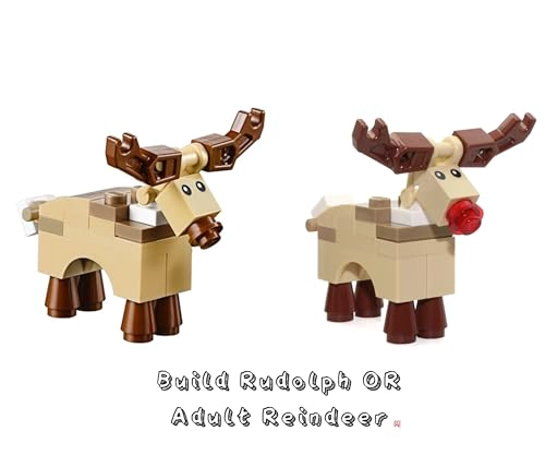 LEGO MINIFIGURA DE NAVIDAD ANIMAL RENO RUDOLFO CON NARIZ ROJA 10245 - 2