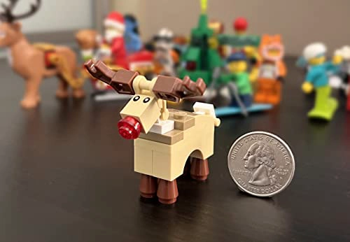 LEGO MINIFIGURA DE NAVIDAD ANIMAL RENO RUDOLFO CON NARIZ ROJA 10245 - 3