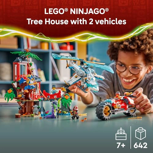 LEGO NINJAGO JUEGO DE CONSTRUCCION DE VEHICULO NINJA CON CASA EN EL ARBOL PARA NIÑOS Y NIÑAS DE 7 - 2