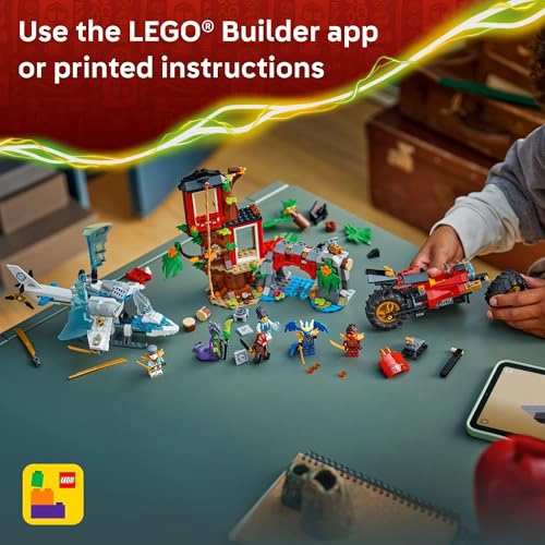 LEGO NINJAGO JUEGO DE CONSTRUCCION DE VEHICULO NINJA CON CASA EN EL ARBOL PARA NIÑOS Y NIÑAS DE 7 - 6