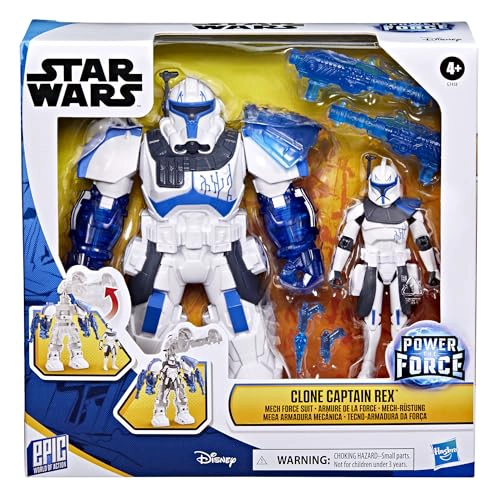 STAR WARS EPIC WORLD OF ACTION CAPITAN CLON REX TRAJE DE FUERZA MECH TRAJE MECH DE 65 PULGADAS - 2