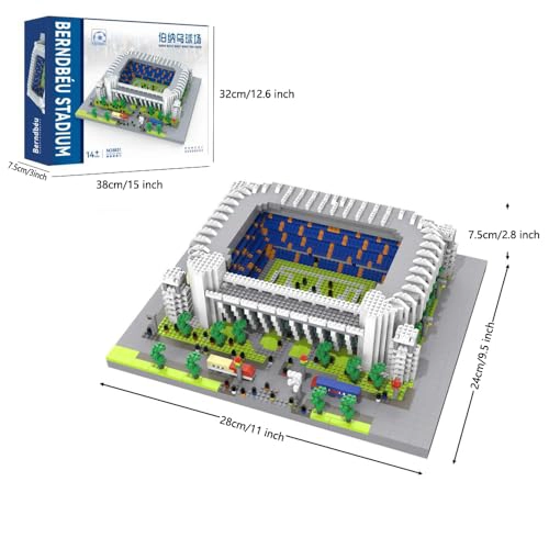 4800 PIEZAS ESTADIO DE FUTBOL DE MADRID CON PELOTA DE FUTBOL MICRO MINI JUEGO DE BLOQUES - 3