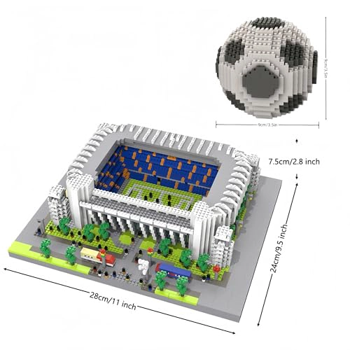 4800 PIEZAS ESTADIO DE FUTBOL DE MADRID CON PELOTA DE FUTBOL MICRO MINI JUEGO DE BLOQUES - 5