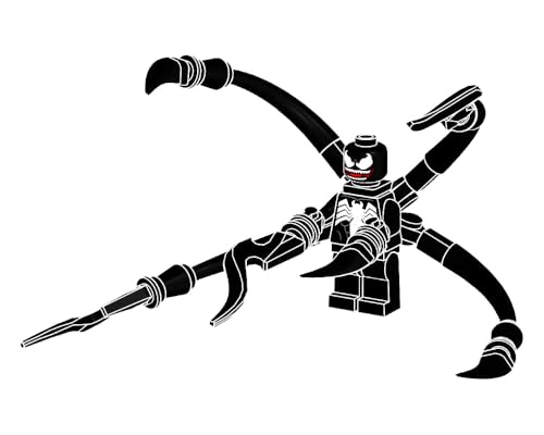 LEGO SUPER HEROES MINIFIGURA DE HOMBRE ARAÑA VENOM CON CUCHILLAS ESPIGADAS Y AZULEJO MINIFIGURELAND - 3