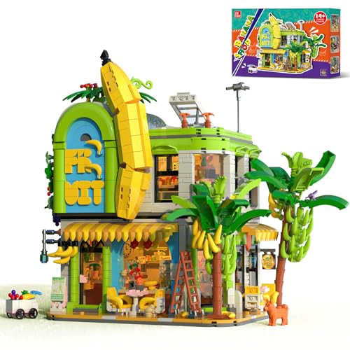 BANANA SHOP HOUSE JUEGO DE CONSTRUCCION DE LA CIUDAD JUGUETE DE ARQUITECTURA MODULAR DE CASA - 1