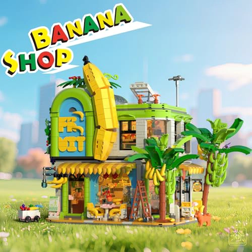 BANANA SHOP HOUSE JUEGO DE CONSTRUCCION DE LA CIUDAD JUGUETE DE ARQUITECTURA MODULAR DE CASA - 2