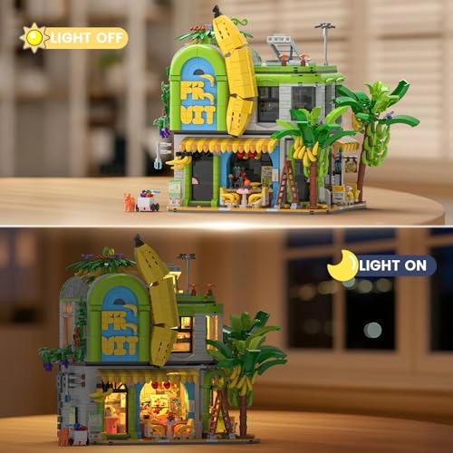BANANA SHOP HOUSE JUEGO DE CONSTRUCCION DE LA CIUDAD JUGUETE DE ARQUITECTURA MODULAR DE CASA - 5