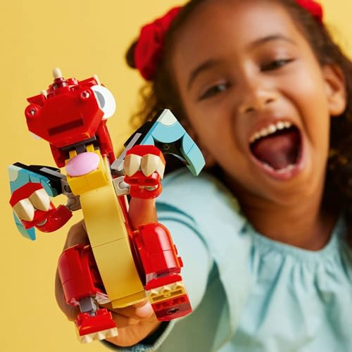 LEGO CREATOR 31145 JUGUETE DE DRAGON ROJO 3 EN 1 SE TRANSFORMA DE DRAGON A PEZ A FE NIX IDEA - 2