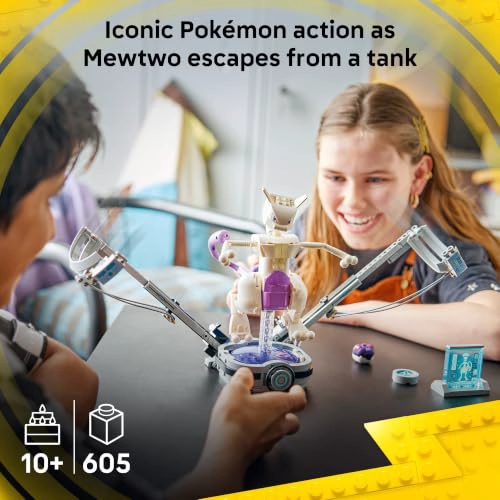 LEGO POKE MON SMART PLAY MEWTWOS LAB BREAK SET COMPATIBLE CON UNA ETIQUETA INTELIGENTE Y UNA FIGURA - 2