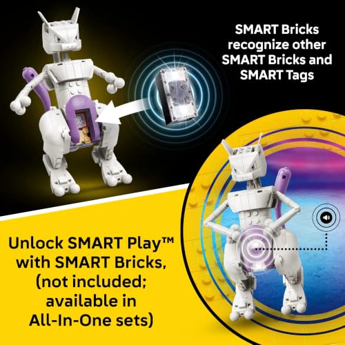 LEGO POKE MON SMART PLAY MEWTWOS LAB BREAK SET COMPATIBLE CON UNA ETIQUETA INTELIGENTE Y UNA FIGURA - 5