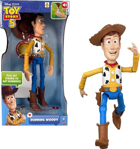 MATTEL DISNEY AND PIXAR TOY STORY 5 RUNNING WOODY FIGURA DE ACCION DE 12 PULGADAS CON 50 FRASES - 1