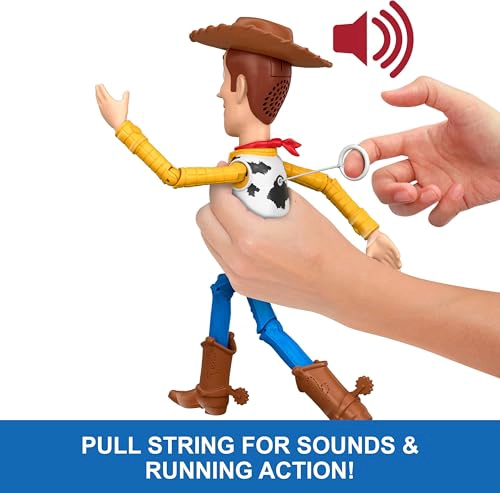 MATTEL DISNEY AND PIXAR TOY STORY 5 RUNNING WOODY FIGURA DE ACCION DE 12 PULGADAS CON 50 FRASES - 3