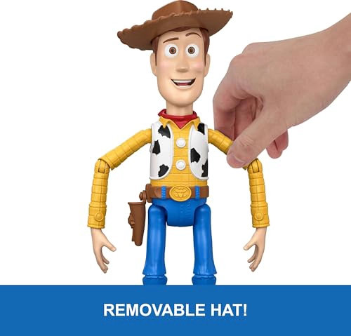 MATTEL DISNEY AND PIXAR TOY STORY 5 RUNNING WOODY FIGURA DE ACCION DE 12 PULGADAS CON 50 FRASES - 4