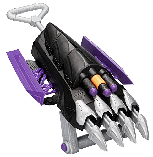 MARVEL MECH STRIKE MECHASAURS BLACK PANTHER SABRE CLAW BLASTER NERF BLASTER CON 3 DARDOS JUEGO - 1