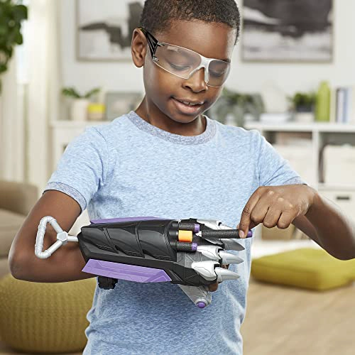 MARVEL MECH STRIKE MECHASAURS BLACK PANTHER SABRE CLAW BLASTER NERF BLASTER CON 3 DARDOS JUEGO - 4