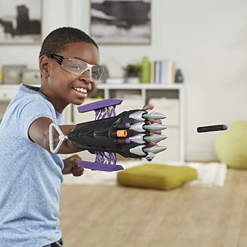 MARVEL MECH STRIKE MECHASAURS BLACK PANTHER SABRE CLAW BLASTER NERF BLASTER CON 3 DARDOS JUEGO - 6