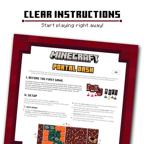 RAVENSBURGER MINECRAFT PORTAL DASH JUEGO DE MESA FAMILIAR ATRACTIVO PARA NIÑOS Y ADULTOS - 4