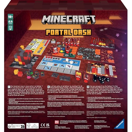 RAVENSBURGER MINECRAFT PORTAL DASH JUEGO DE MESA FAMILIAR ATRACTIVO PARA NIÑOS Y ADULTOS - 6