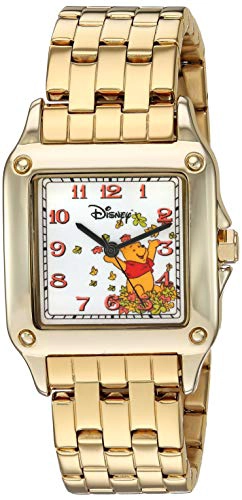 DISNEY RELOJ CLASICO DE WINNIE THE POOH PARA MUJER CON ESFERA CUADRADA CON POOH Y AMIGOS FANATICOS - 1