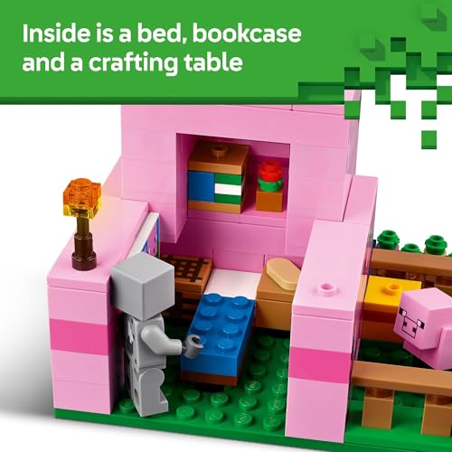 LEGO MINECRAFT FIGURAS DE JUGUETE Y JUEGO DE LA CASA DEL CERDITO BEBE  JUGUETE DE CONSTRUCCION - 3