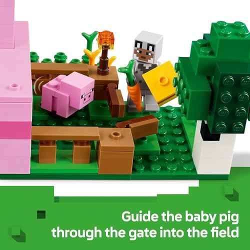 LEGO MINECRAFT FIGURAS DE JUGUETE Y JUEGO DE LA CASA DEL CERDITO BEBE  JUGUETE DE CONSTRUCCION - 4