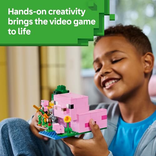 LEGO MINECRAFT FIGURAS DE JUGUETE Y JUEGO DE LA CASA DEL CERDITO BEBE  JUGUETE DE CONSTRUCCION - 5