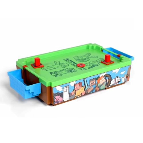 MINECRAFT MINI ARCADE AIR HOCKEY OVERWORLD JUEGO DE MESA MOTORIZADO DE 14 PULGADAS SONIDOS ICONICOS - 5