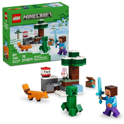 LEGO MINECRAFT AVENTURA EN TAIGA DE STEVE JUGUETE DE CONSTRUCCION PARA NIÑOS Y NIÑAS JUEGO DE VIDEO - 1