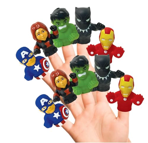 MARVEL AVENGERS 10 PIECE FINGER PUPPET SET EDUCATIONAL PLAY PARTY FAVORS BATH AND POOL TOYS BEACH - 1