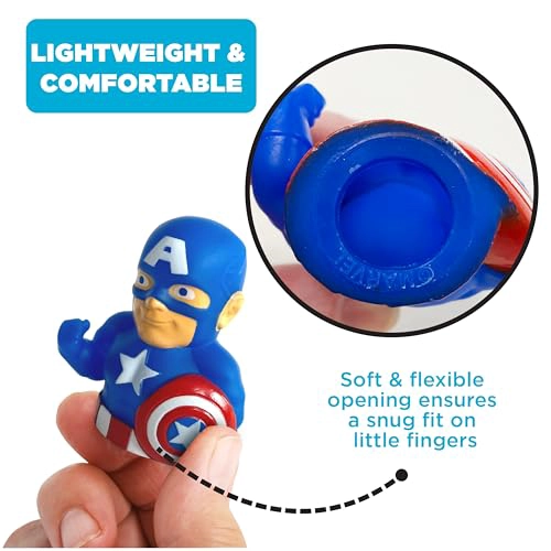MARVEL AVENGERS 10 PIECE FINGER PUPPET SET EDUCATIONAL PLAY PARTY FAVORS BATH AND POOL TOYS BEACH - 3